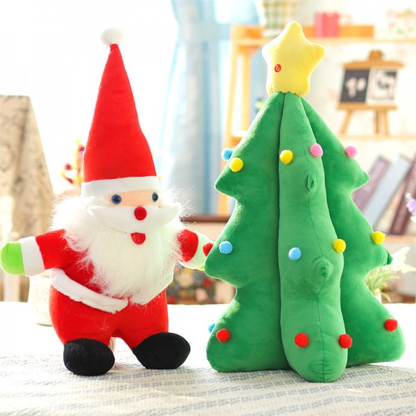 Grabadeal Christmas Santa and Christmas Tree Soft toy Gift Combo